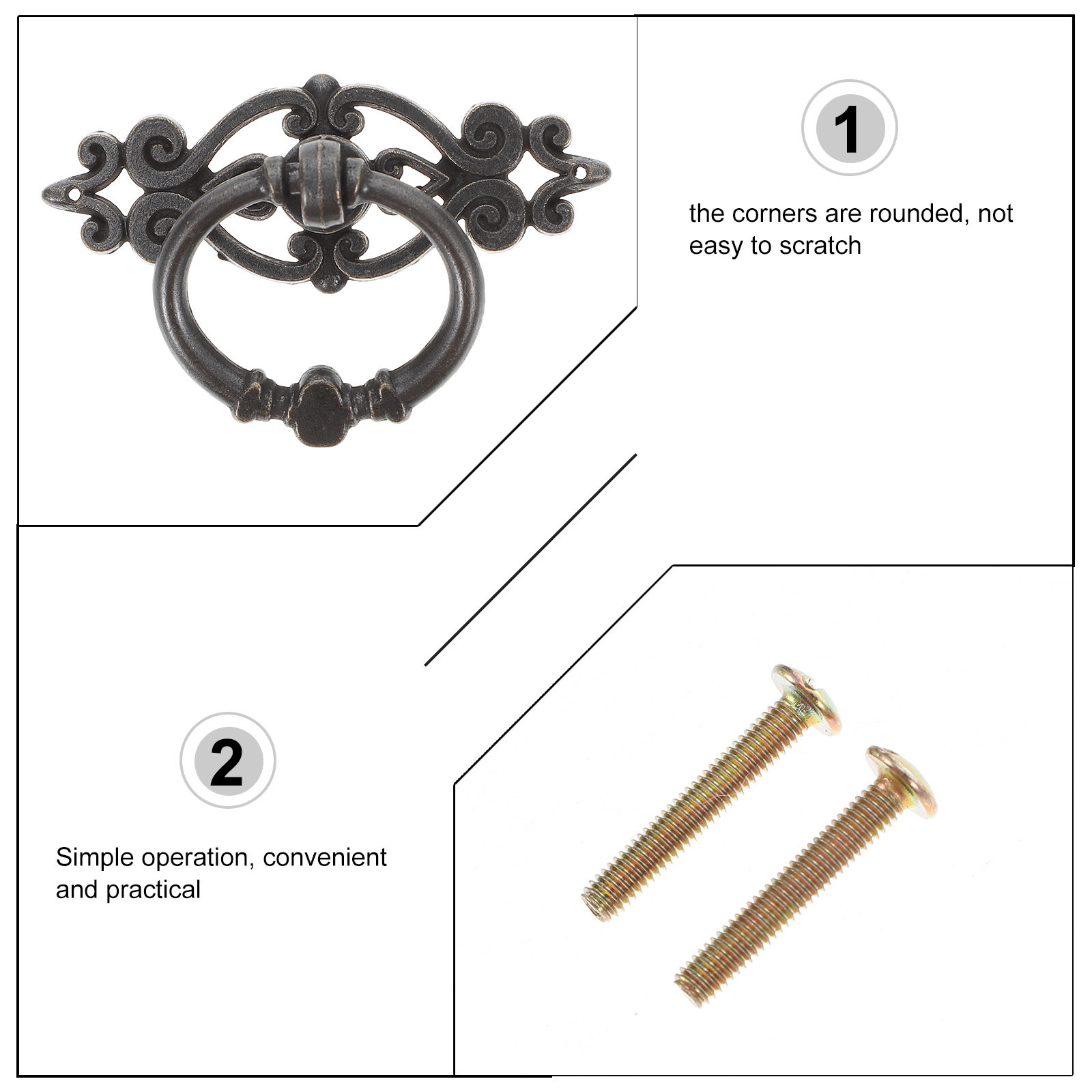 6 قطع من مقابض أبواب الخزائن ب - مراجعة Furniture Hardware Drop Pulls وسعره